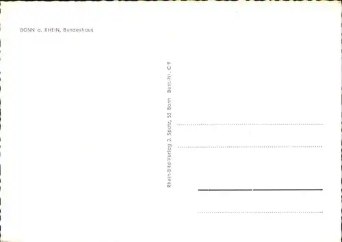 Bonn Rhein Bundeshaus / Bonn /Bonn Stadtkreis