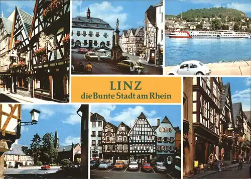 Linz Rhein Ansichten Fachwerk Rhein Autos Kat. Linz am Rhein