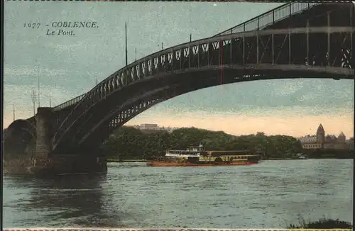 Koblenz Rhein Le Pont Rheinbruecke Kat. Koblenz