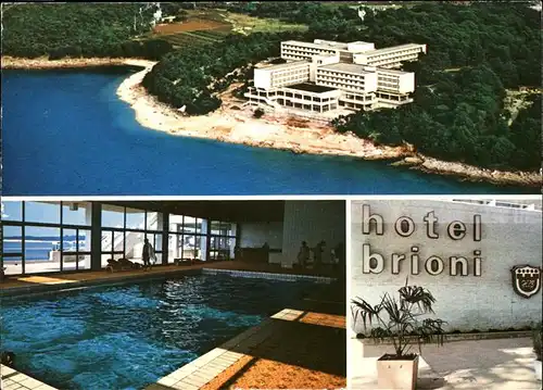 Pula Hotel Brioni Fliegeraufnahme Strand Hallenbad Kat. Pula