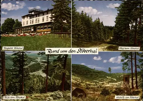 Walkenried Berghotel Stoeberhai Terrasse Hochsitz Panorama Suedharz Kat. Walkenried