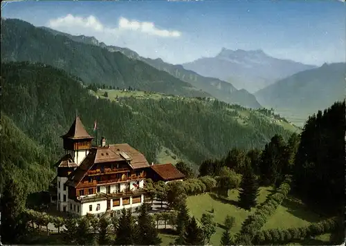 Les Avants Hotel de Sonloup et les Dents du Midi vue aerienne Kat. Les Avants