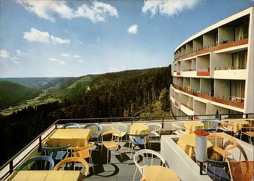 Bad Wildbad Sommerberghotel Terrasse Panorama Schwarzwald Kat. Bad Wildbad