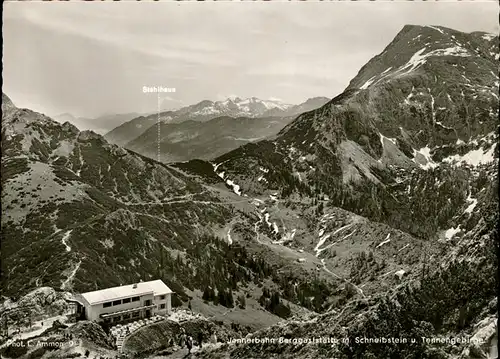 Schoenau Koenigssee Jennerbahn Berggaststaette Schneibstein Panorama Tennengebirge Kat. Schoenau a.Koenigssee