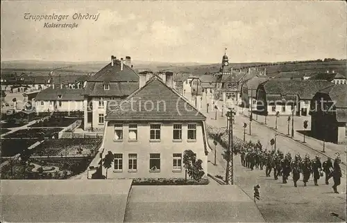 Ohrdruf Truppenlage Kaiserstrasse Soldaten Kat. Ohrdruf