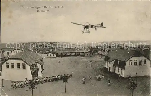 Ohrdruf Truppenlager Soldaten Flugzeug Kantine 4 Kat. Ohrdruf