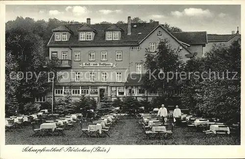 Schnepfenthal Roedichen Gasthaus Gartenterrasse Kat. Waltershausen