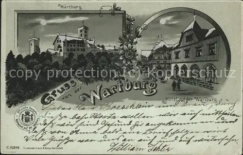Wartburg Eisenach Wartburg Hotel "Auf der Wartburg" Mondscheinkarte Kat. Eisenach