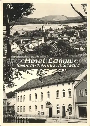 Tambach Dietharz Panorama und Hotel "Lamm" Kat. Tambach Dietharz