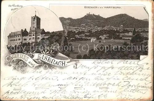 Eisenach Thueringen Panorama Wartburg Kat. Eisenach