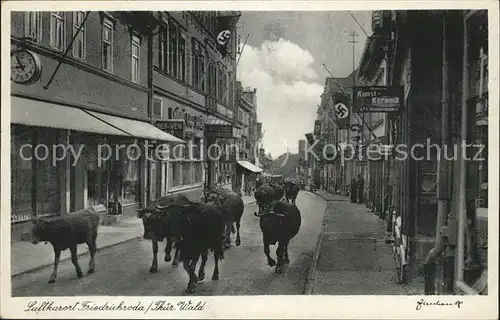 Friedrichroda Strasse Kuehe Kat. Friedrichroda