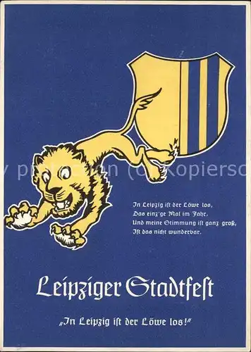 Leipzig Plakat Leipziger Stadtfest Kat. Leipzig