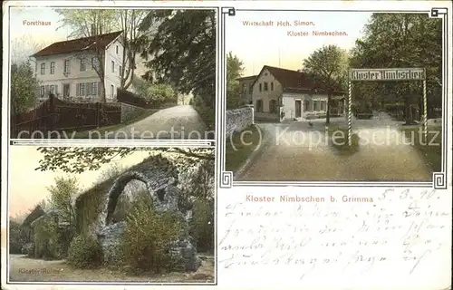 Grimma Kloster Nimbschen Ruine Forsthaus Wirtschaft Kat. Grimma