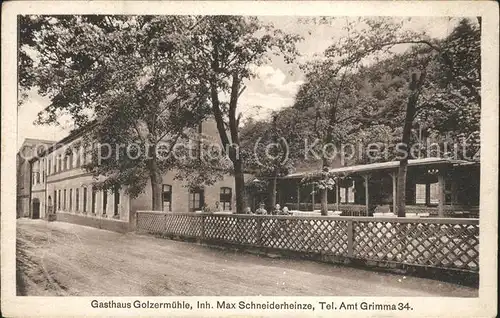 Grimma Gasthaus Golzermuehle Kat. Grimma