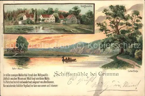 Grimma Schiffsmuehle Faehrhaus Kat. Grimma