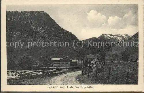 Weissbach Alpenstrasse Pension Cafe Weissbachthal Kat. Schneizlreuth