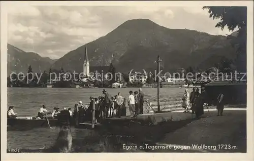 Egern Tegernsee Landungssteg Kirche Wallberg Bayerische Voralpen Kat. Rottach Egern