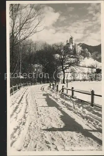 Hohenaschau Chiemgau Schloss im Winter Kat. Aschau i.Chiemgau