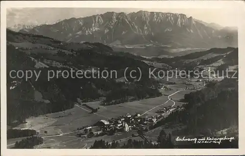 Sachrang Chiemgau Panorama mit Kaisergebirge Kat. Aschau i.Chiemgau