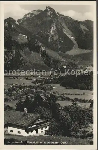 Piesenhausen Panorama mit Hochgern Bayerische Alpen Kat. Marquartstein