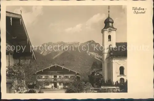 Schleching im Achental Dorfpartie Kirche Alpenblick Kat. Schleching