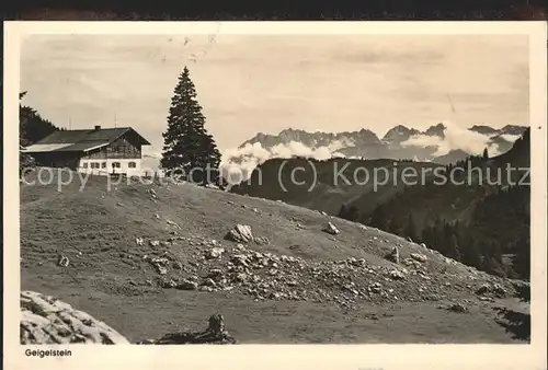 Aschau Chiemgau Prienerhuette am Geigelstein Blick gegen Kaisergebirge Alpenverein Kat. Aschau i.Chiemgau