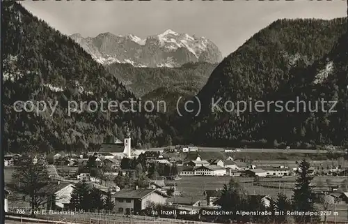 Inzell Ortsansicht mit Kirche Reiteralpe Deutche Alpenstrasse Kat. Inzell