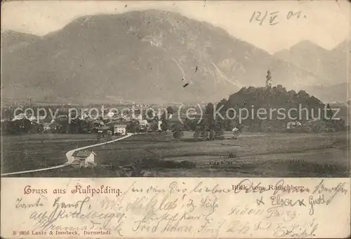 Ruhpolding Panorama Blick vom Rauschberg Chiemgauer Alpen Kat. Ruhpolding