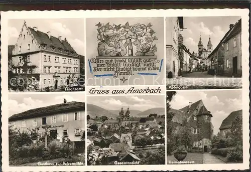 Amorbach Finanzamt Abteigasse Gasthaus zur Pulvermuehle Heimatmuseum Trinkspruch Kat. Amorbach