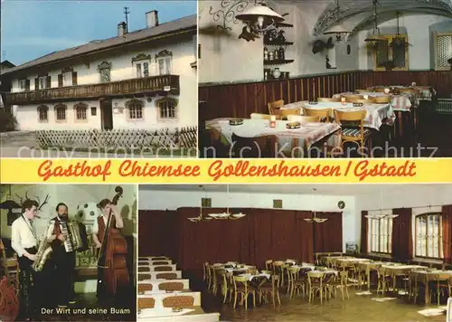 Gstadt Chiemsee Gasthof Chiemsee Bauernstueberl Hausmusik Instrument Kat. Gstadt a.Chiemsee
