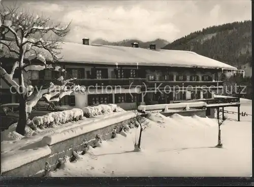 Tegernsee Gasthaus Pension "Lieberhof" im Winter Kat. Tegernsee