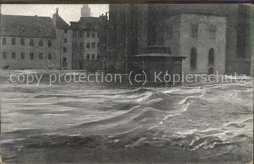 Nuernberg Hochwasser am 5.Februar 1909 am Obstmarkt Kat. Nuernberg