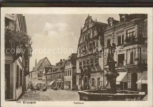 Kronach Rathaus u.Brunnen Kat. Kronach