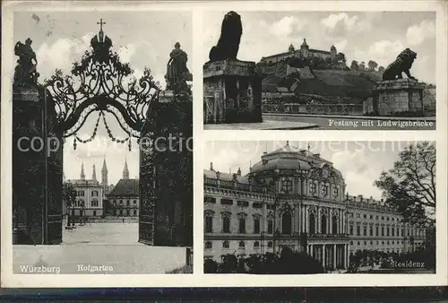 Wuerzburg Hofgarten u.Residenz Kat. Wuerzburg