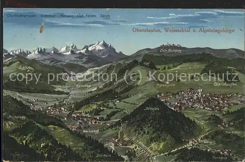 Oberstaufen Weissachtal Alpsteingebirge Kat. Oberstaufen