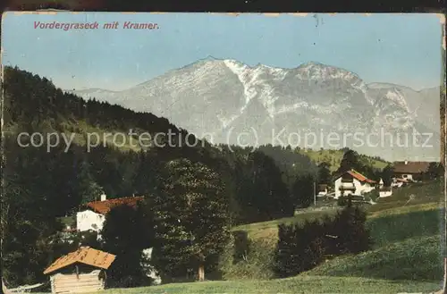 Garmisch Partenkirchen Vordergraseck mit Kramer Kat. Garmisch Partenkirchen