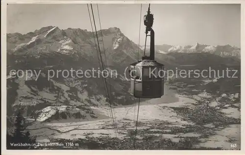 Garmisch Partenkirchen Wankbahn  Kat. Garmisch Partenkirchen