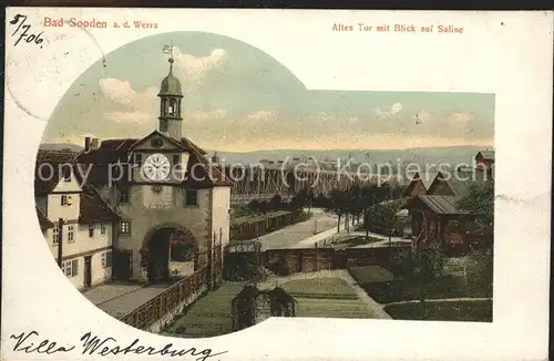 hd02230 Bad Soden Taunus Villa Westerburg Altes Tor Saline Kategorie. Bad Soden am Taunus Alte Ansichtskarten