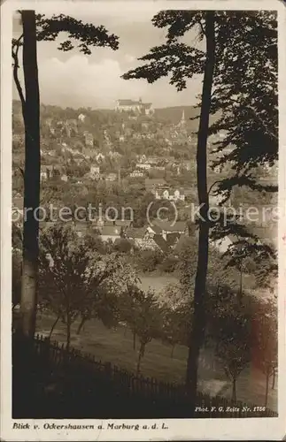 Marburg Lahn Blick von Ockershausen Kat. Marburg