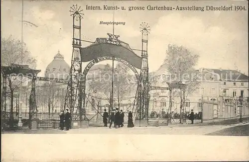 Duesseldorf Internationale Kunst  und Gartenbauausstellung Haupteingang Kat. Duesseldorf