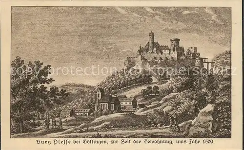 Goettingen Niedersachsen Burg Plesse um 1500 / Goettingen /Goettingen LKR