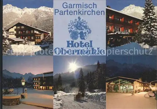 Garmisch Partenkirchen Hotel "Obermuehle" im Schnee Kat. Garmisch Partenkirchen