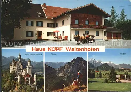 Waltenhofen Allgaeu Haus Koepf Schloss Neuschwanstein Talstation  / Waltenhofen /Oberallgaeu LKR