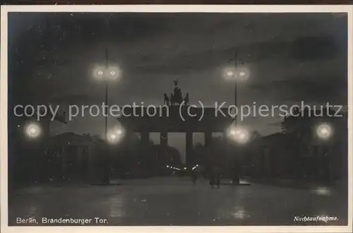 Berlin Brandenburger Tor Nacht Kat. Berlin