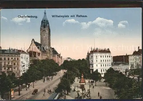 Charlottenburg Wilhelmplatz mit Rathaus / Berlin /Berlin Stadtkreis