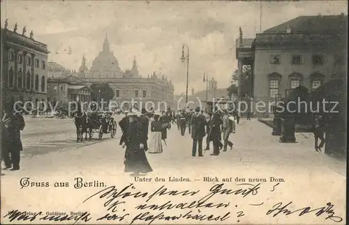 Berlin Unter den Linden Blick auf den neuen Dom Kat. Berlin