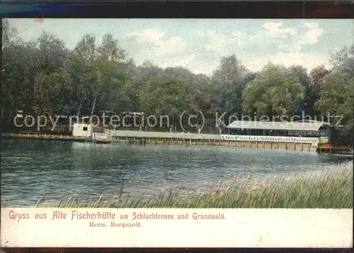 Berlin Alte Fischerhuette am Schlachtensee und Grunewald Kat. Berlin