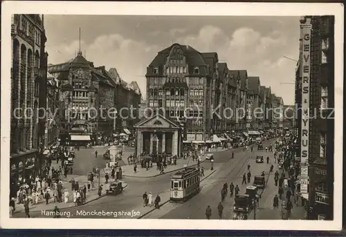 Hamburg Moenckebergstrasse Strassenbahn Feldpost Kat. Hamburg