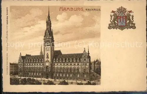 Hamburg Rathaus Wappen Kat. Hamburg