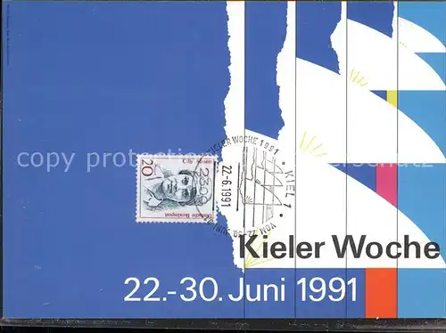 Kiel Plakat Kieler Woche 91 Kat. Kiel